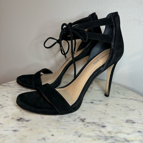 Gianni Bini "Jordie" Sandals Size 9 M black Suede heels shoes - Picture 5 of 8
